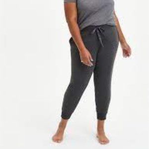 New TORRID Classic Fit Crop Active Heather Charcoal French Terry Jogger sz 6 XL